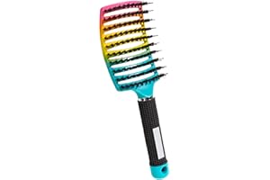 Bristle Hair Brush Hollow Detangling Comb For Women Men Long Thick Curly Short Wet Dry Hairdressing Styling Tool Brush Blow D