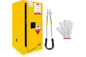 esafio Flammable Liquid Storage Cabinet, Safety Storage Cabinets 18.11" x 18.11"x 35.5", Galvanized Steel Fuel Cabinet, for Commercial Industrial and Home Use