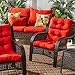 Greendale Home Fashions Indoor/Outdoor High Back Chair Cushion, Salsa