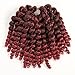 8 inch 3 packs Wand Curl 2X Synthetic Braiding Hair Crochet 22 roots/1pack Jamaican Bounce Synthetic Hair Extension 65g