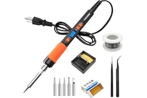 Soldering Iron, ILIBILIB Upgraded Soldering Iron Kit LCD Digital Display Temperature Control 356 to 923℉ Welding Tool with ON/OFF Switch and Auto Sleep Mode