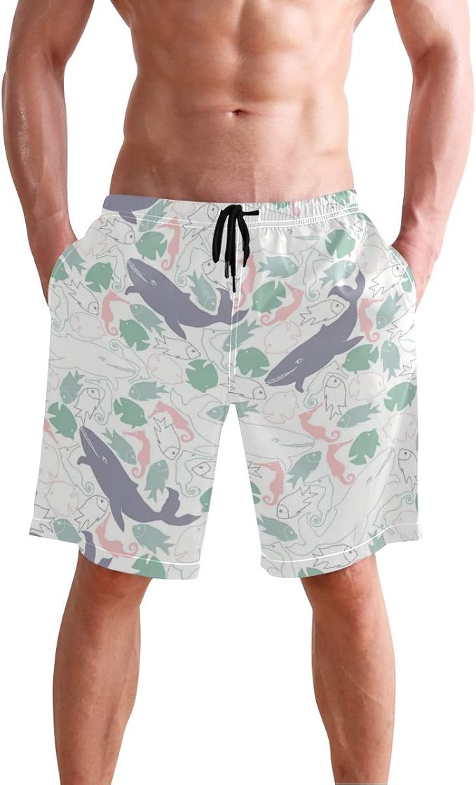 Herren Badehose Mit Kompressionsfutter 2025 - Boardshorts Mit Taschen