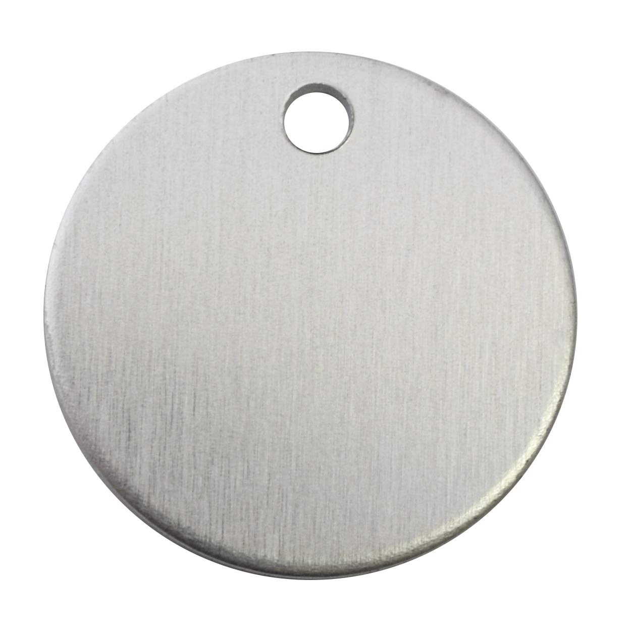RMP Stamping Blanks, 1 Inch (25.4 mm) Round with Hole, Aluminum 0.063 Inch (1.6 mm) - 50 pack