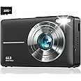 Digital Camera, Upgraded FHD 1080P Kids Camera with 32GB Card, 16X Zoom Time Stamp Anti Shake, Lanyard, 44MP Compact Portable Small Point and Shoot Camera for Kid Student Children Teen Girl Boy(Black)