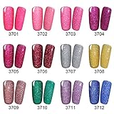 CLAVUZ Neon Bling Gel Polish Soak Off UV LED Nail Varnish Fashion Shimmer Nail Art Manicure Pedicure Decor 8ml