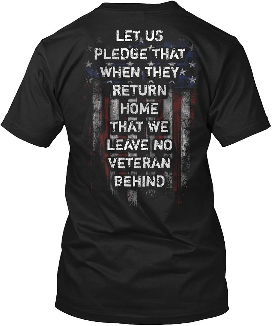 Amazon.com: Military Tee Veteran T-Shirt Leave No Veteran Behind T ...