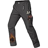 CARWORNIC Men's Ripstop Fleece Lined Tactical Work Pants Warm Water Resistant Flex Utility Cargo Skiing Hiking Pants