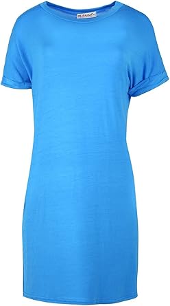 oversized blue t shirt dress