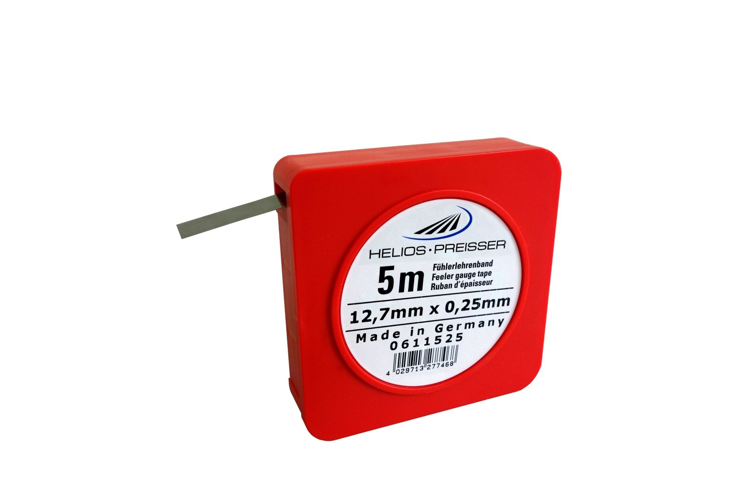 HELIOS-PREISSER 0611525 Fühlerlehrenband 5 m x 13 mm i.Plastikdose 0,25 mm