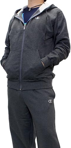 Amazon チャンピオン セットアップ Champion チャンピオン メンズ セットアップ スウェット 上下セット ジップフーディー ジップアップ パーカー パンツ 全4色 S2468 P2519 S Charcoal Champion チャンピオン シューズ バッグ