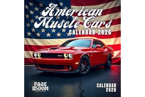 Muscle in Motion 2026 Calendar: 12 Dynamic Muscle Car Action Shots | 8.5 x 8.5 Format for Fans of Speed & Style