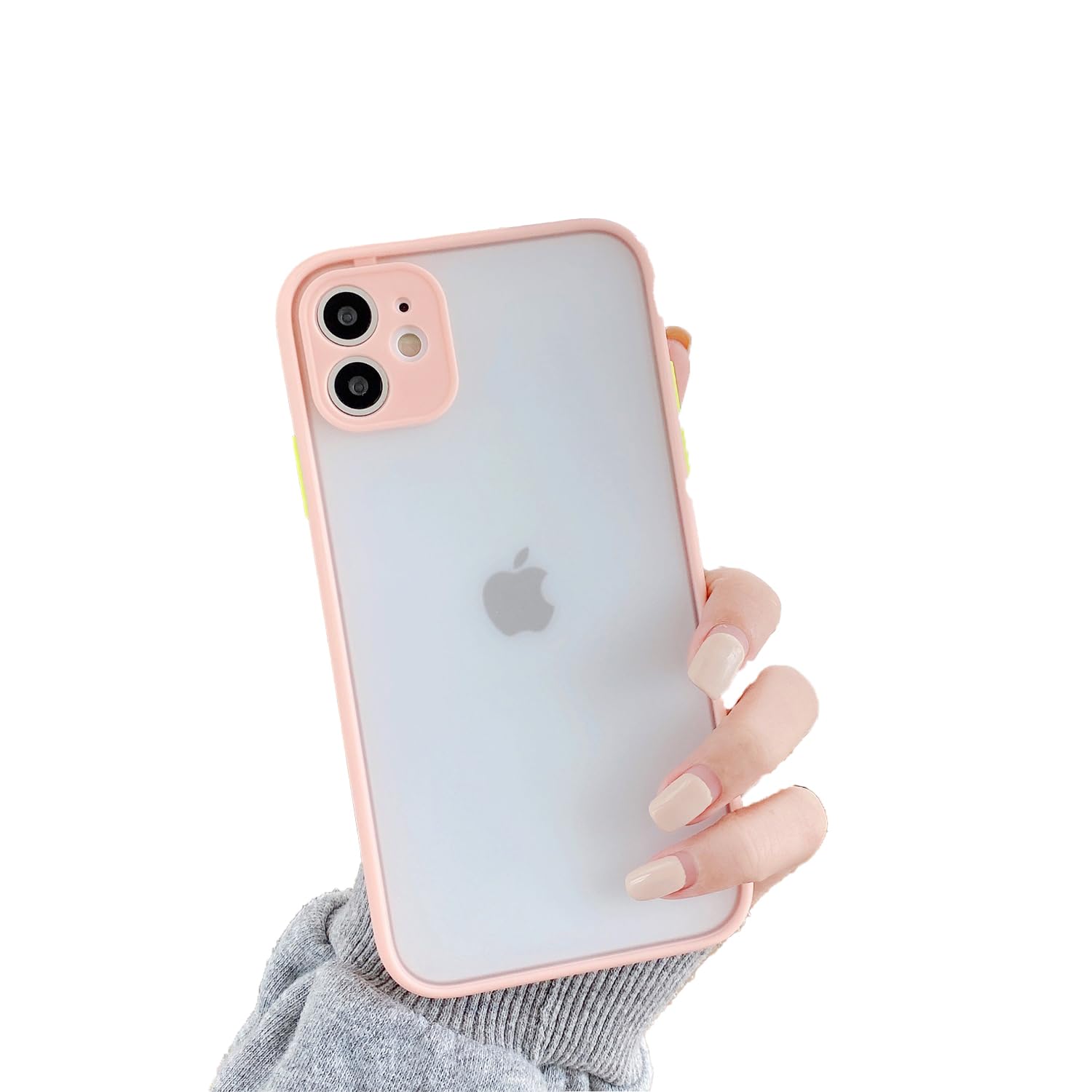 [iPhone 12 Case], Camera Protective Case and [Full Body Protective Case], Heavy Duty Protective Case for Apple [iPhone 12] [Shockproof], 6.1 Inch Light Pink