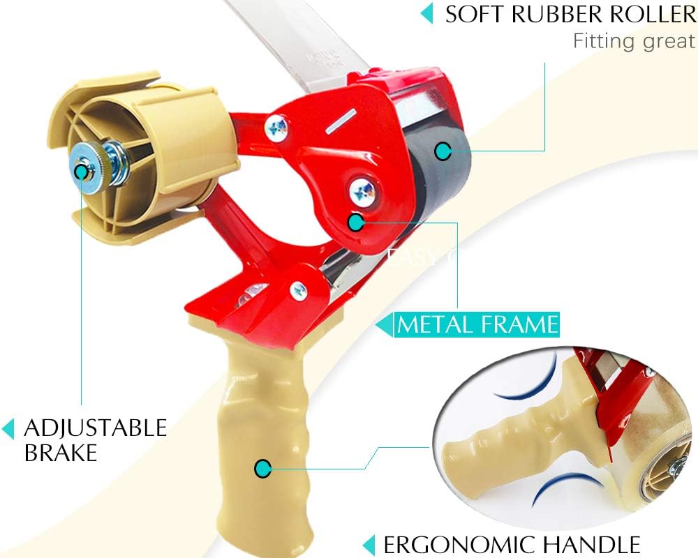 Packing Tape Dispenser Gun–Ergonomic Heavy Duty, 2 Inch Wide, Elepa Sealing Cutter, Used for Warehouse Storage Packaging, Carton Sealing. : Office Products