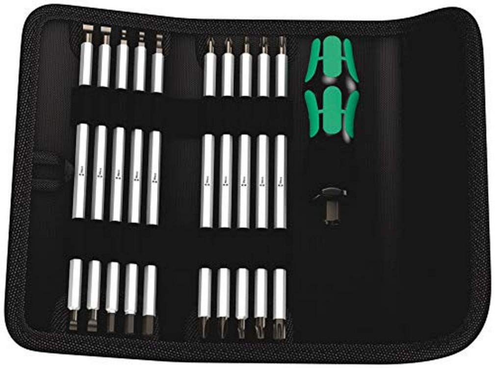 Wera 05002990001 Vario 88/1 Combination Blades Screwdriver Set in Pouch, 11-Piece with x 175 mm Blades, Black