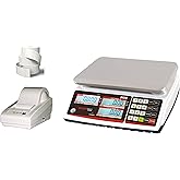 VisionTechShop TVP-30B Price Computing Scale, Lb/Oz/Kg Switchable, 30lb Capacity, 0.005lb Readability, NTEP Legal for Trade, NSF Certified, LP-50 Thermal Label Printer, 1 Case of Labels LST8060