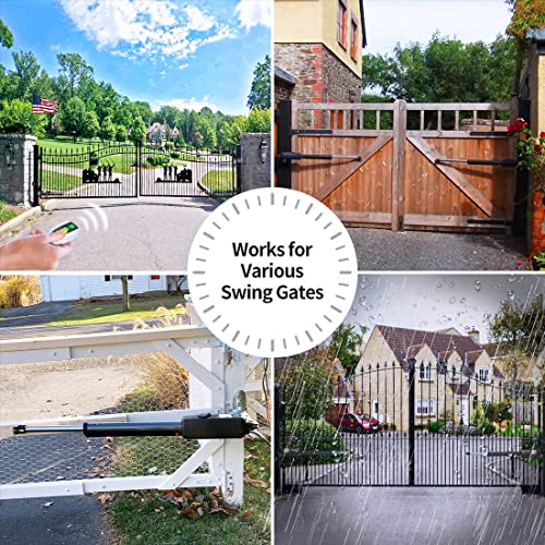 TOPENS PW802 Dual Swing Gate Opener Heavy Duty Automatic Gate Motor for