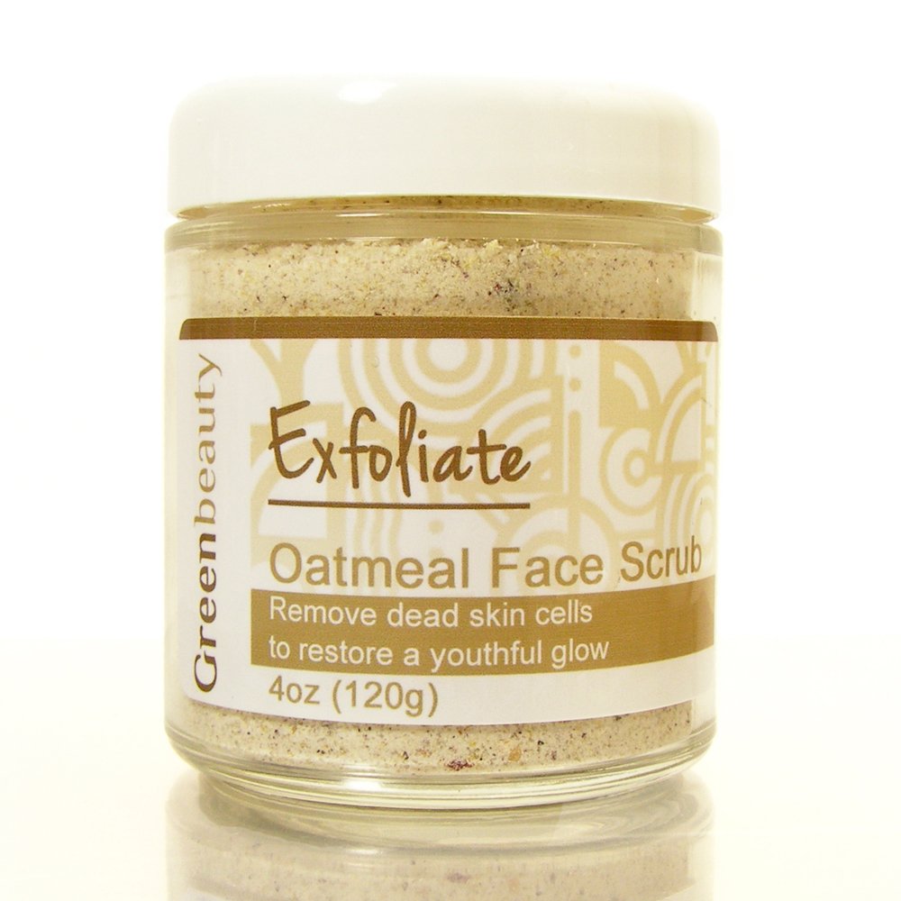 Oatmeal Face Scrub, natural, soothing honey oatmeal scrub for dry skin, exfoliating