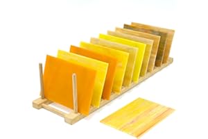 wecrejoni 12 Sheets Stained Glass Sheets,4 X 6 Inch Large Cathedral Glass Stained Glass,Mosaic Tiles for Crafts Stained Glass Supplies,Mixed Yellow Series (Opaque)