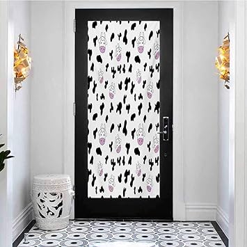 cow print door stickers