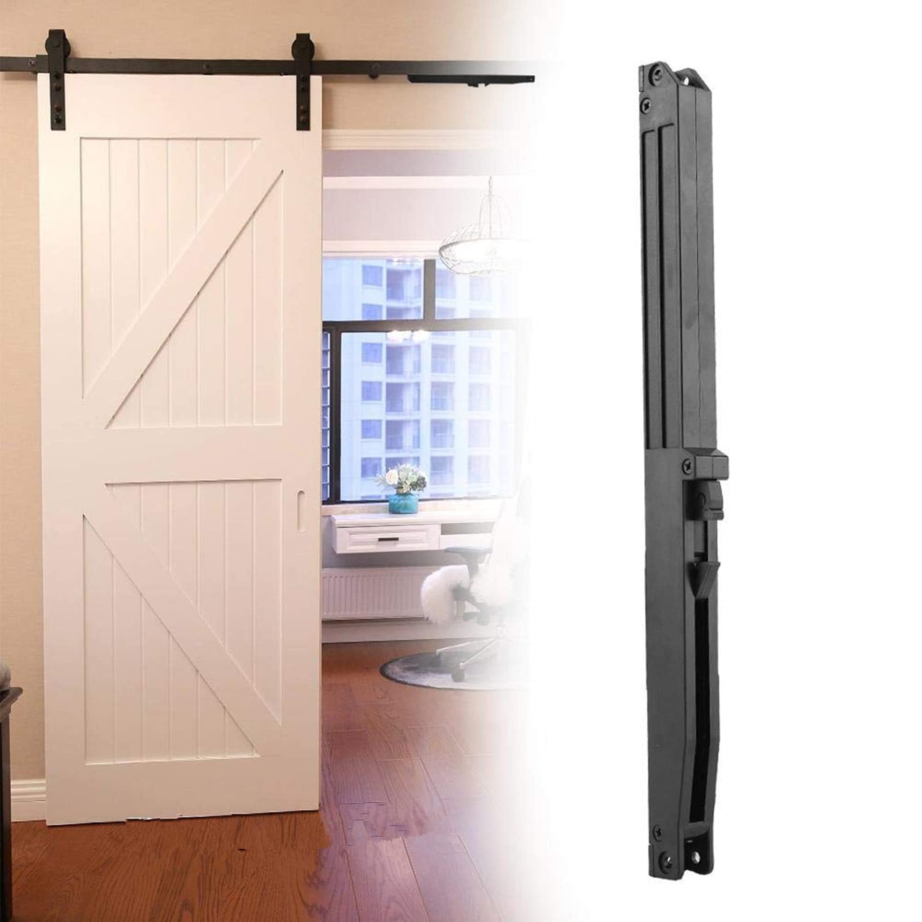 Soft Close Slides Mechanism Furniture Remission Accessory Sliding Barn Door Soft Closing Mechanism Spring Damper System with Fixing Screws