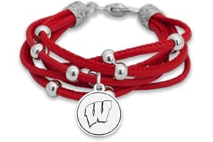 FTH Leather Strand Bracelet with Logo and Lobster Clasp