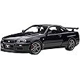 Skyline GT-R (R34) V-Spec II RHD (Right Hand Drive) Black Pearl 1/18 Model Car by Autoart 77407