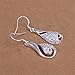 NYKKOLA Classic Fashion Jewelry 925 Solid Silver Teardrop Hook Earrings Dangle Hoops Elegant Earring for Womens, Gifts for Women