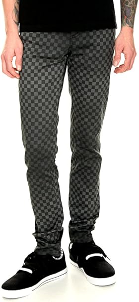 grey checkered jeans