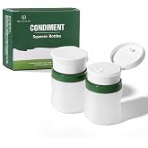 BULGILIA Condiment Squeeze Bottles, 1.3-oz salad dressing container to go, Leak Proof - Great for Sauce, Ketchup, Dressing, Oil - Easy Pour &amp; Clean, BPA-FREE Plastic - 2 PACK