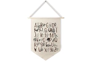 Qpenm Cowboy Nursery Decor, Western Southwestern Aztec Alphabet ABC Posters & Prints, Western Nursery Decor Boy, Western Alphabet Hanging Pennant Flag Prints for Boys Room Classroom