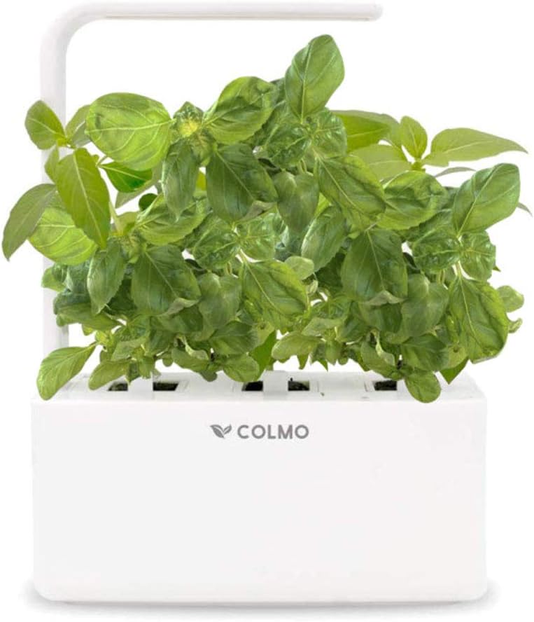Indoor herb Garden kit with Spectrum LED hydroponic self Watering in-Home Smart Window Garden Fresh Herbs&Veggies Planter (White)