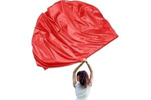 NIMIMAN Soft Worship Flags Wings 1 Piece Belly Dance Flags and Stick Wings Praise Dance Flag Performance Props (Red)