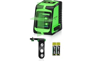 BEKOYWOY Green Beam Laser Level, Cross Line Laser with Dual Laser Module, 50ft Self-Leveling Vertical and Horizontal Line Selectable with 360° Magnetic Base, Battery Included (MQT-2)