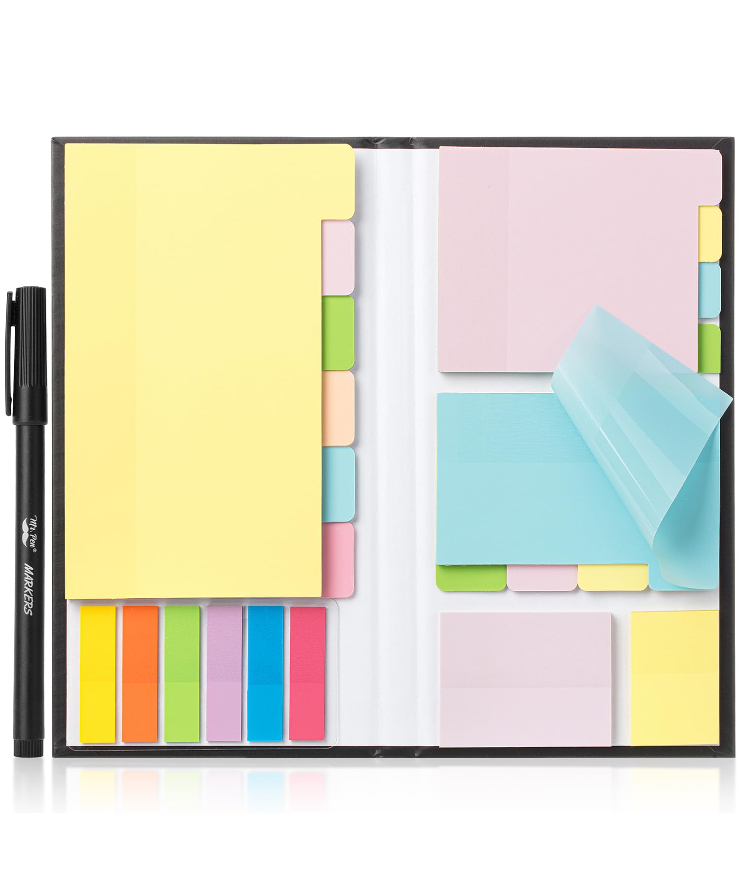 Photo 1 of ***MISSING PIECES*** Mr. Pen- Sticky Note Set, 380 Pack, Pastel Colors, Transparent Sticky Notes Tabs, Divider