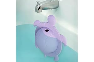 JUMBLE DREAM Overflow Drain Cover for Bathroom Tub – Bathtub Overflow Plug Stops Water Loss, Bath Tub Drain Cover for Deeper Soaks, Easy-to-Install Drain Stopper - Drains in Lavender Reef