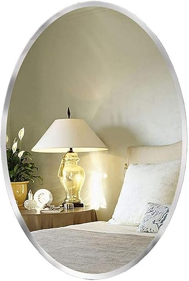 ZHTY Espejo de Pared Ovalado para baño, Dormitorio, Espejo de