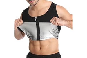 GENEMEN Mens Sauna Suit Long Sleeve Compression Shirt Gym Body Shaper Tummy Control Shapewear