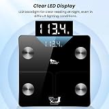 Himaly Digital Bathroom Scale 400 lb Body Fat BMI Bluetooth Smart Scale view 6