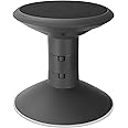 Storex Wiggle Stool – Active Flexible Seating for Classroom and Home Study, Adjustable 12-18 Inch Height, Black (00300U01C)