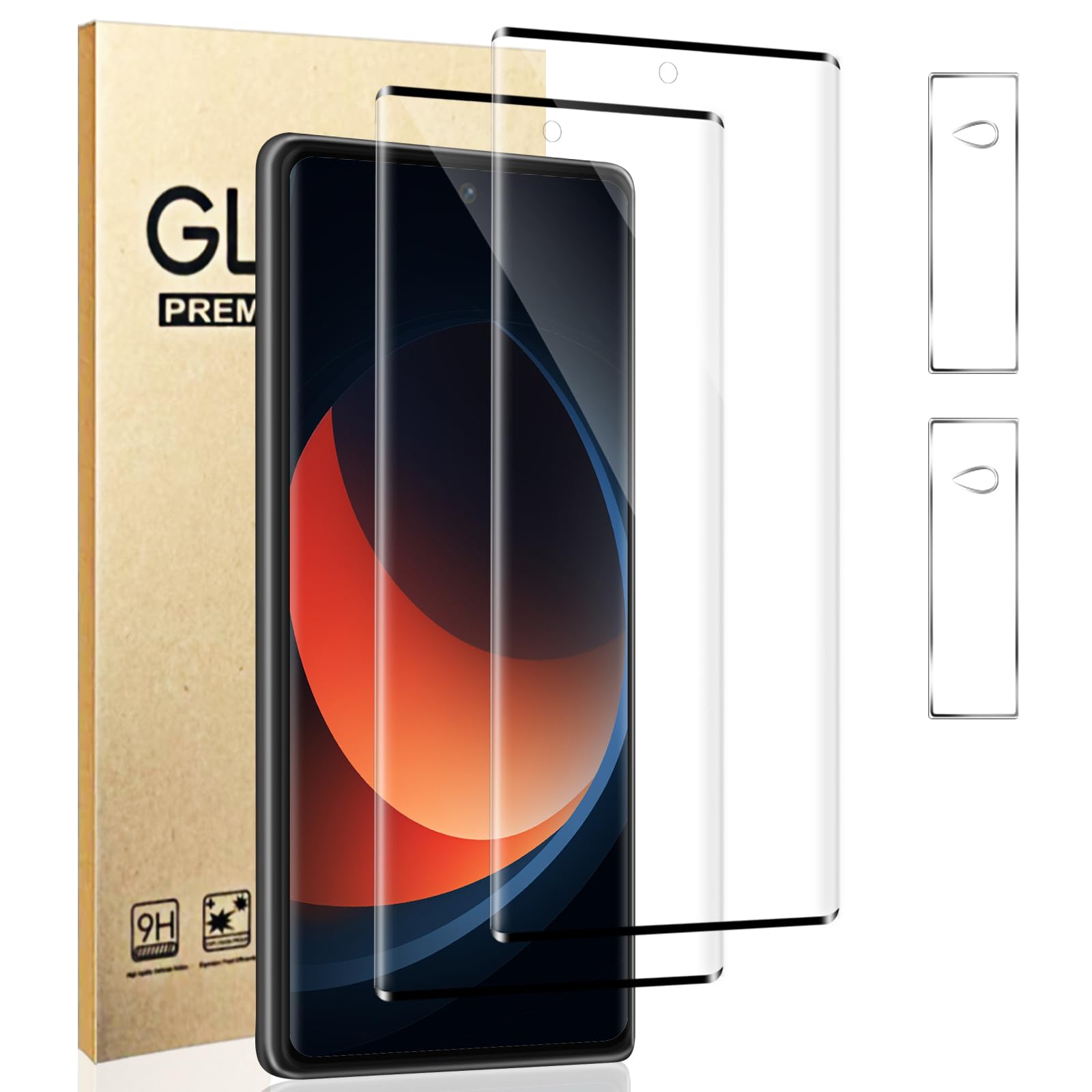 Photo 1 of [2+2 Pack] Pixel 6 Pro Screen Protector and Camera Lens Protector,Fingerprint Unlock, HD Clear 9H Hardness Scratch Resistant,3D Full Coverage Tempered Glass, for Pixel 6 Pro (6.7 Inch)