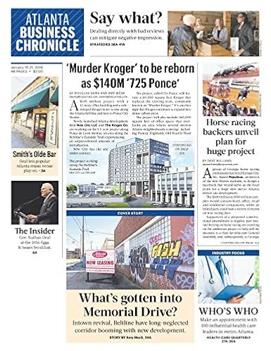 Atlanta Business Chronicle Print Online Amazon Com Magazines - atlanta business chronicle print online