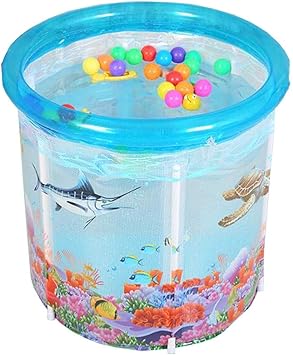 Jieer Piscina Infantil, Bañera Portátil Baño de Remojo Plegable Espesor