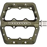 Wolf Tooth Waveform Aluminum Pedals - Small - Olive | Wolf Tooth Waveform Small Aluminum Pedal - All-Mountain, Sealed Bearings, Traction