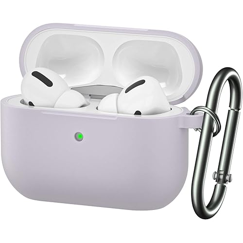 BRG for Airpods Pro Case,Soft Silicone Skin Cover Shock-Absorbing Protective Case with Keychain for Apple Airpods Pro [Front LED Visible]