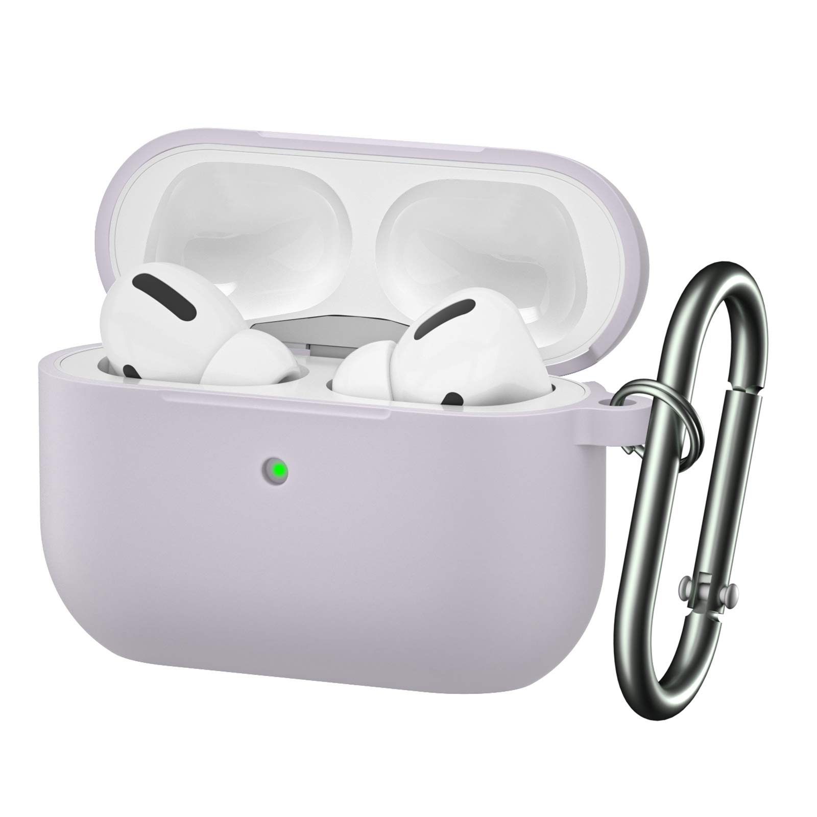 BRG for Airpods Pro Case,Soft Silicone Skin Cover Shock-Absorbing Protective Case with Keychain for Apple Airpods Pro [Front LED Visible]