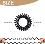 Qufiiry 12 Pcs Spiral Hair Ties Plastic Hair Coil Bands MultiColor view 4