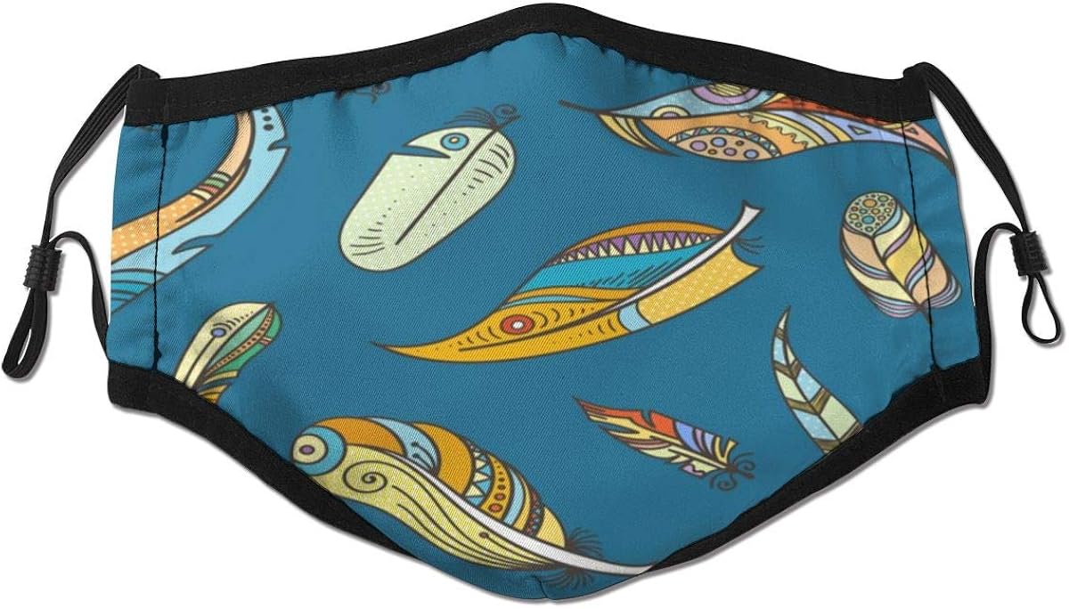Download Amazon Com Mouth Face Masks Dust Windproof Mask Washable Earloop Breathable Filter Mask Blue Mandala Clothing PSD Mockup Templates