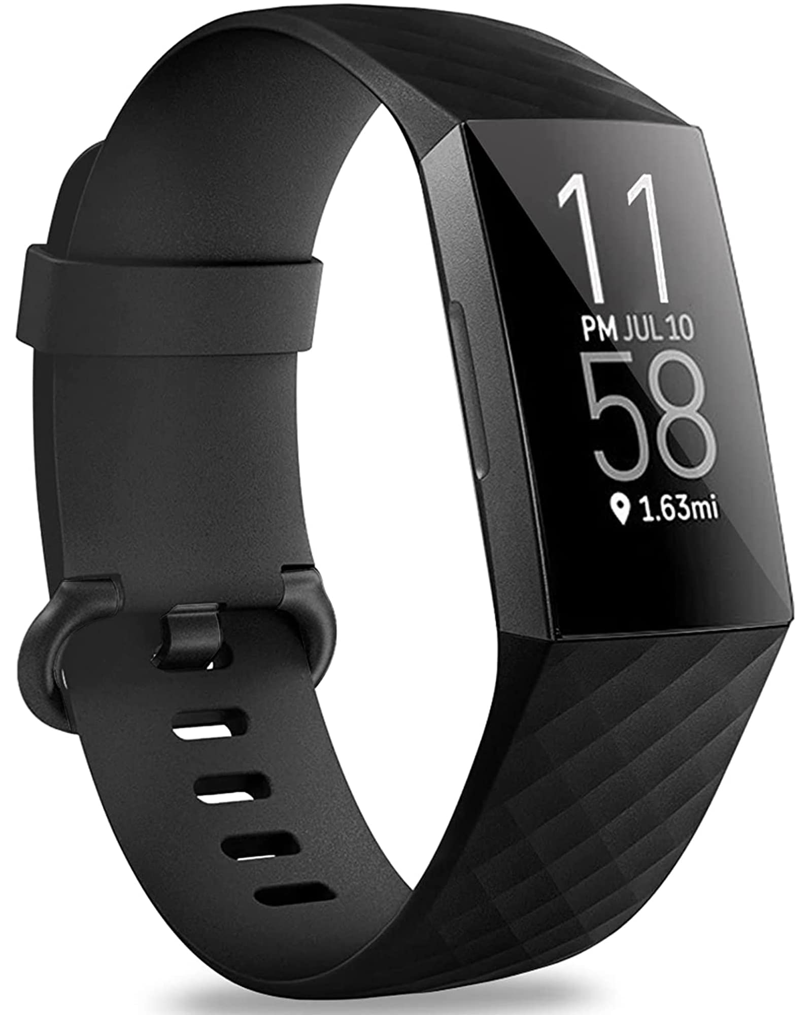 Photo 1 of Hamile Bands Compatible with Fitbit Charge 4 / Fitbit Charge 3 / Fitbit Charge 3 SE, Waterproof Replacement Watch Strap Fitness Sport Band Wristband for Women Men, Large Small