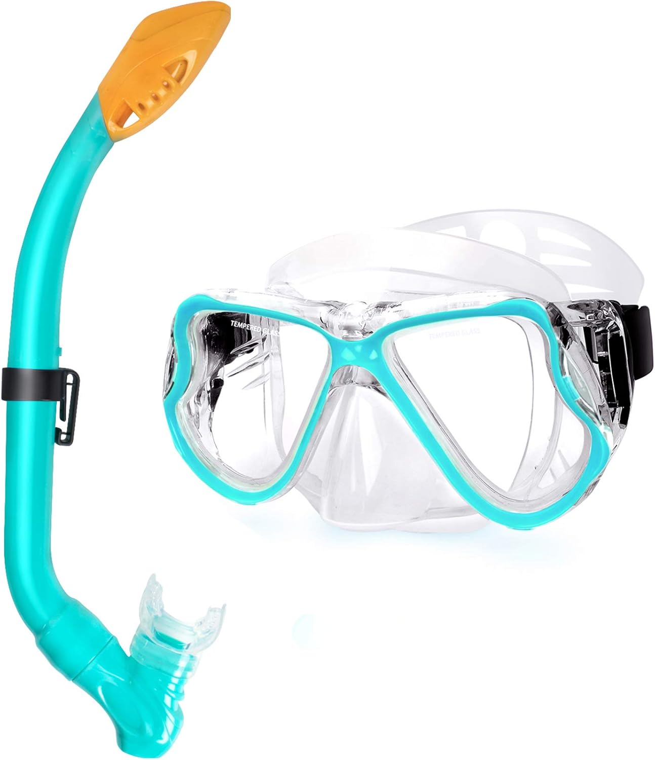 Kekilo Snorkel Mask Set,Scuba Diving 180° Panoramic Wide View, AntiFog Scuba Diving Mask, Easy