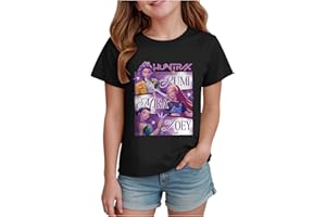 Girls Short Sleeve T-Shirts De_mon Hu_nters Crewneck T Shirts Fans Graphic T Shirts Summer T-Shirt Christmas Gifts